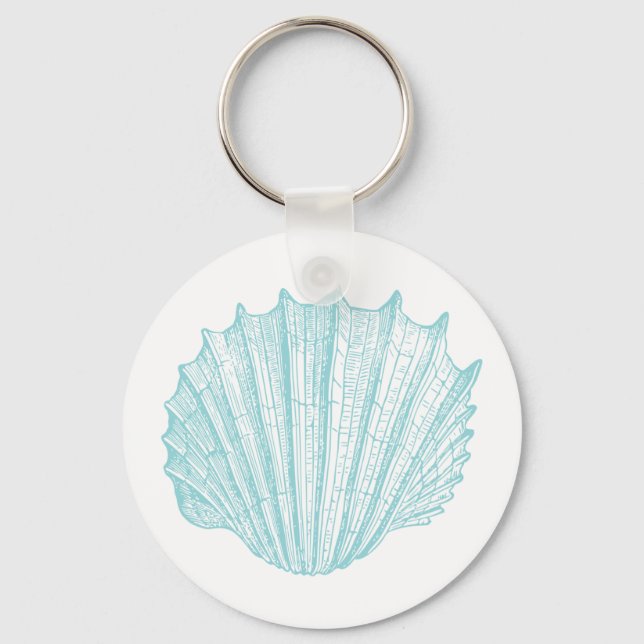 Vintage Meeresseashell Schlüsselanhänger (Vorderseite)