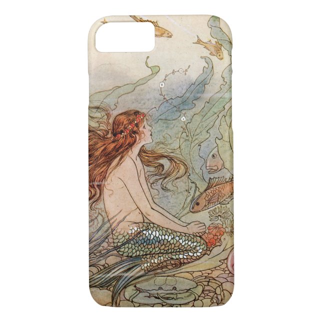 Vintage Meerjungfrau Case-Mate iPhone Hülle (Rückseite)