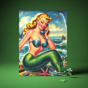 Vintage Meerjungfrau Pin Up