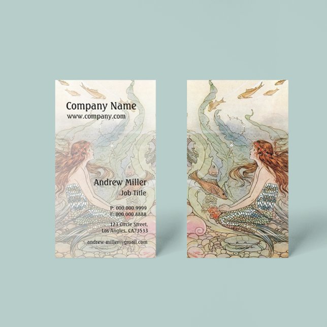 Vintage Meerjungfrau Visitenkarte (Von Creator hochgeladen)