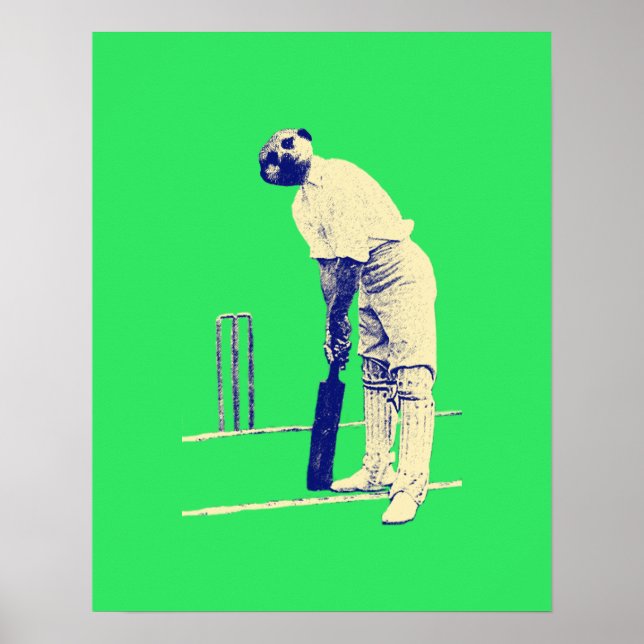vintage meerkat cricketer poster (Vorne)