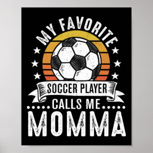 Vintage Mein Lieblingsfußballspieler nennt mich Mo Poster