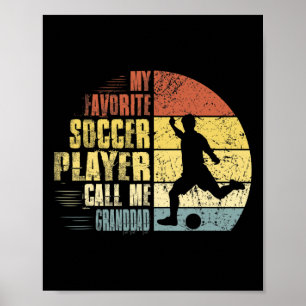 Vintage mein Lieblingsfußballspieler nennt mich Op Poster