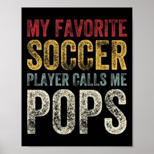Vintage Mein Lieblingsfußballspieler nennt mich Op Poster