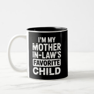 Vintage Mein Schwiegermutter Lieblingskind Humor  Zweifarbige Tasse