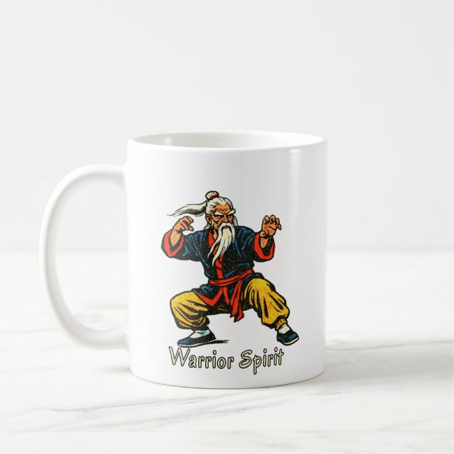 Vintage-Meister der Kampfkünste Kaffeetasse (Links)