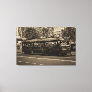 Vintage Melbourne-Straßenbahn Leinwanddruck