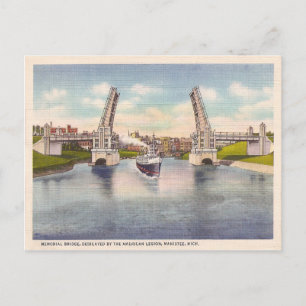 Vintage Memorial Bridge Postkarte