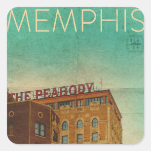 Vintage Memphis Square Aufkleber