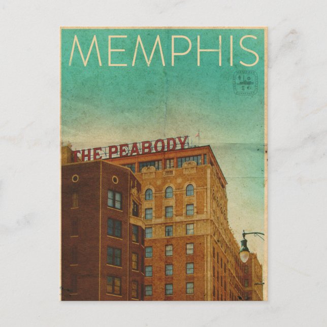 Vintage Memphis Travel Postkarte (Vorderseite)