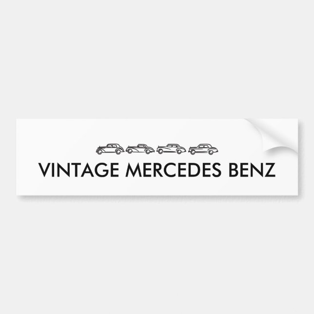 Vintage Mercedes-Modelle Autoaufkleber (Vorne)