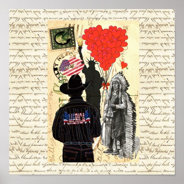 Vintage Merica Poster (Vorne)
