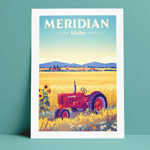 Vintage Meridian Idaho Postkarte