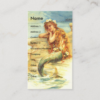 Vintage Mermaid-Visitenkarte Visitenkarte