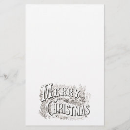 VINTAGE "MERRY CHRISTMAS" AUF STATIONERIE BRIEFPAPIER