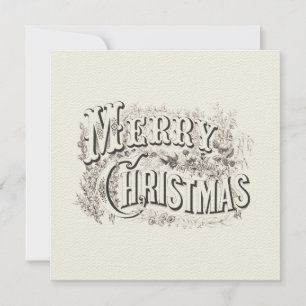 VINTAGE "MERRY CHRISTMAS" CARTE DE RECONNAISSANCE