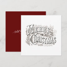 VINTAGE "MERRY CHRISTMAS" CHRISTMAS GREETING CARD
