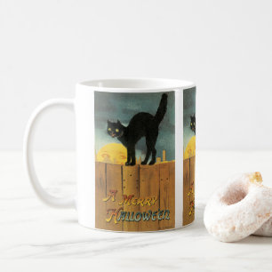 Vintage Merry Halloween Katze von Ellen Clapsaddle Kaffeetasse