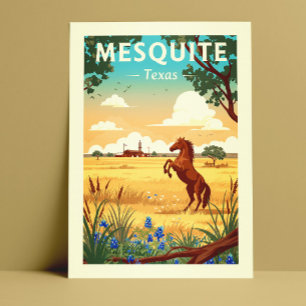 Vintage Mesquite Texas Postkarte