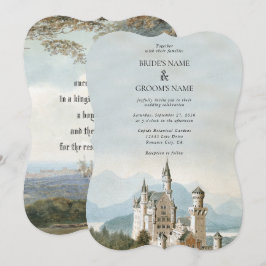 Vintage Messe Burg Rustikale Waldhochzeit Einladung