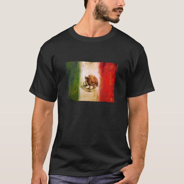 Vintage mexikanische Flagge T-Shirt (Vorderseite)
