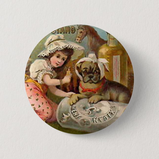 Vintage mexikanische Mustang Liniment Ad Button (Vorderseite)