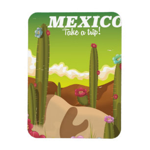 Vintage Mexiko-Wüste Magnet