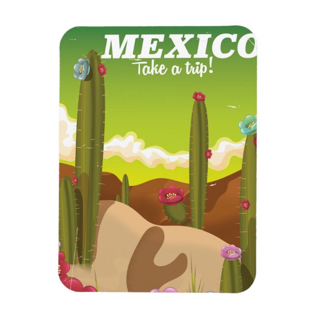 Vintage Mexiko-Wüste Magnet (Vertikal)