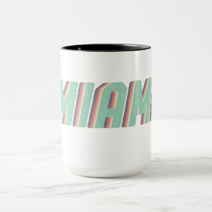 Vintage Miami Beach Florida Fl 80er Jahre Souvenir Tasse