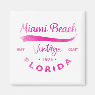 Vintage Miami-Beach, Florida, Ostküste Magnet