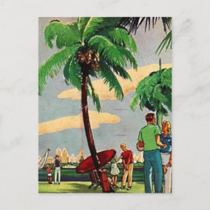 Vintage Miami, Florida, USA - Postkarte