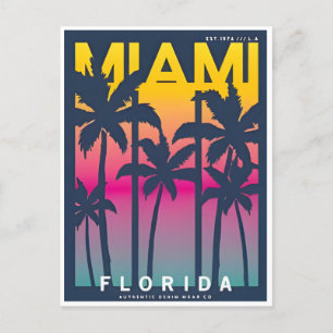 Vintage Miami Florida Vereinigte Staaten von Ameri Postkarte