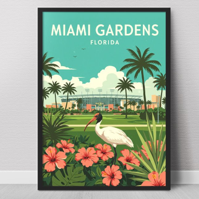 Vintage Miami Gardens Florida Poster (Von Creator hochgeladen)