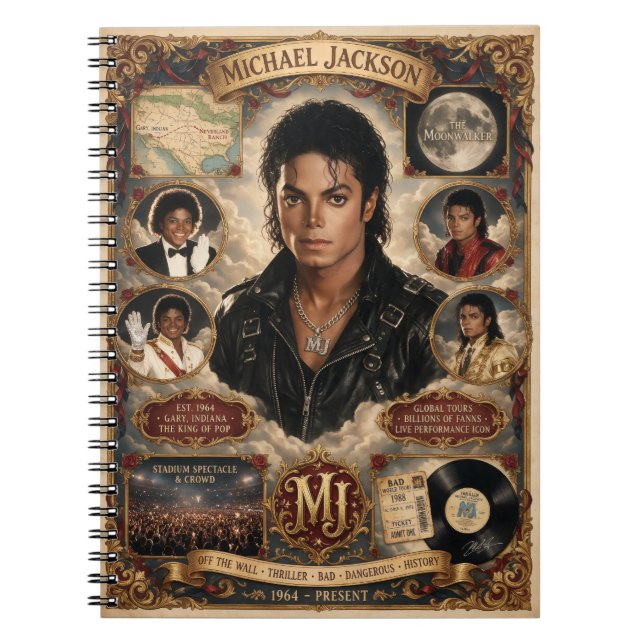 Vintage-Michael-Jackson-Tribut-Schraubenblock -  Notizblock (Vorderseite)