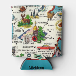 Vintage Michigan-Karte Dosenkühler