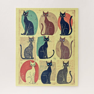 Vintage Mid-Century Modern Katzen