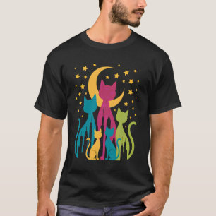 Vintage Mid-Century Modern Look Katzen 50er 60er S T-Shirt
