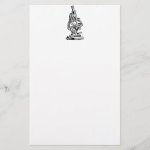 Vintage Mikroskop-Illustrations-Retro Mikroskope Briefpapier
