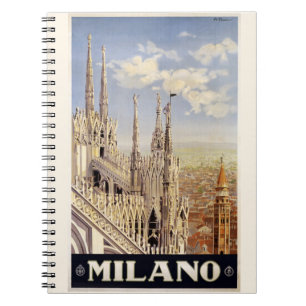 Vintage Milano Milan Italie carnet