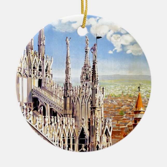 Vintage Milano Travel Keramik Ornament (Vorne)