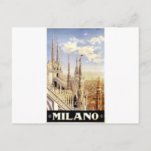 Vintage Milano Travel Postkarte
