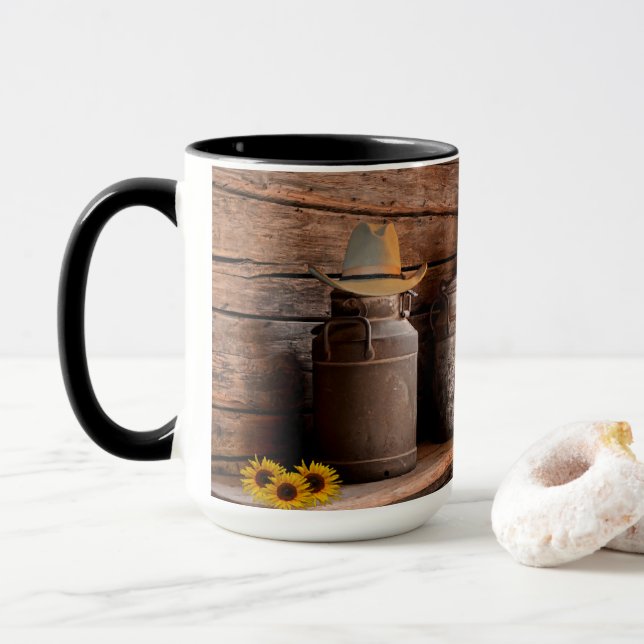 Vintage Milchdose Tasse (Mit Donut)