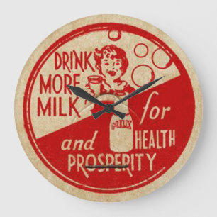 Vintage Milchflasche-Uhr Große Wanduhr