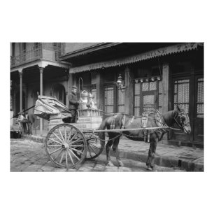 Vintage Milchlieferung in New Orleans Fotodruck