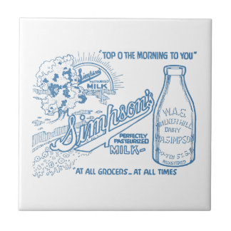 Vintage Milchwerbung Fliese