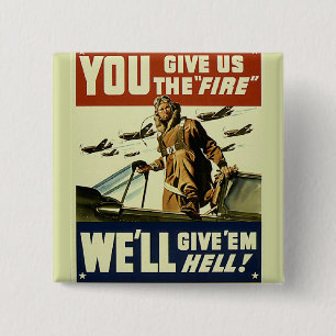 Vintage Militär Button