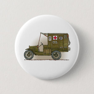 Vintage Militär Krankenwagen Anstecknadel