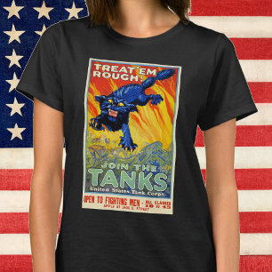 Vintage Militär Kriegsrekrutierung mit einer Wildk T-Shirt