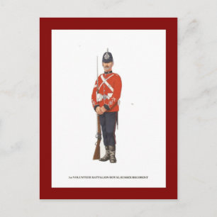 Vintage Militäreinheitsuniformen, 1. Freiwilligenb Postkarte