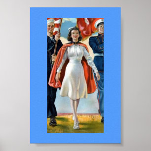 Vintage militärische Krankenversicherung, Poster